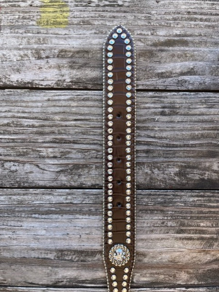Kid's Bling Belt with Crocidile Leather - N4426002 - Blair's Western Wear Marble Falls, TX