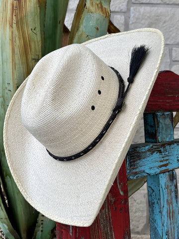 Natural Palm Justin Cowboy Straw Hat by Milano - JS1930BUHX44 - Blair's Western Wear Marble Falls, TX