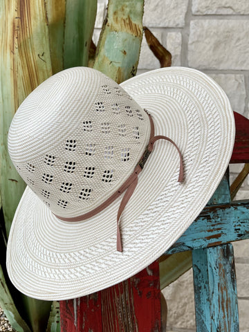 Two tone brown & natural American Hat Co Straw Hat 7800S  Blair's Western Wear Marble Falls, TX