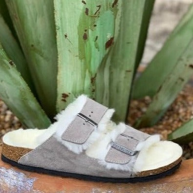 Ladies Birkenstock Arizona Fur Shearling Grey Winter Sandals - 1017403 –  Blair's Western Wear & Boutique