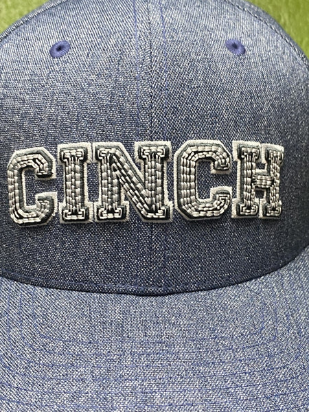 Men's Cinch Logo Cap in Heather Blue & White Embroided w/ "Cinch" - MCC0627791 - Blair's Western Wear Marble Falls, TX