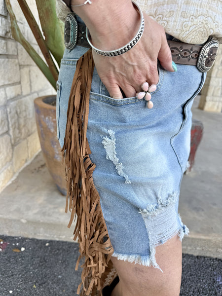 Ladies Fringe Skirt - DSK074-CAW