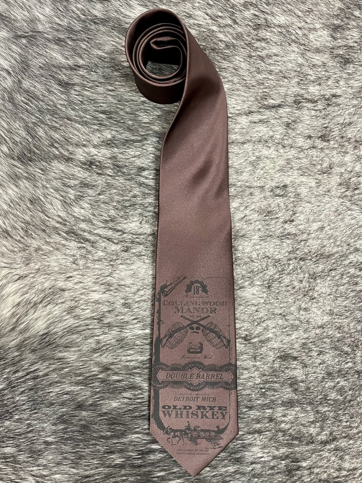 Men's Whiskey Print Necktie