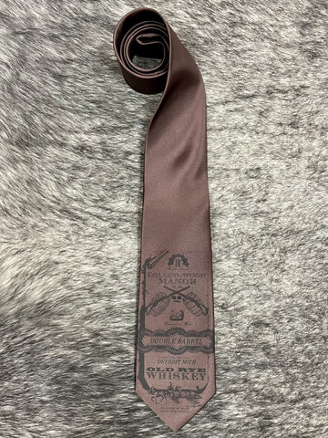 Men's Whiskey Print Necktie