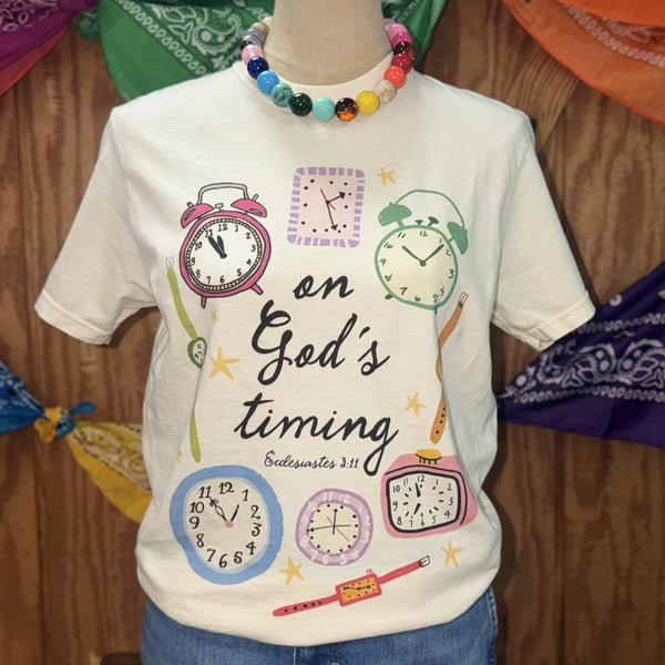 Women's On God's Timing Ecclesiastes 3:11 Graphic Tee