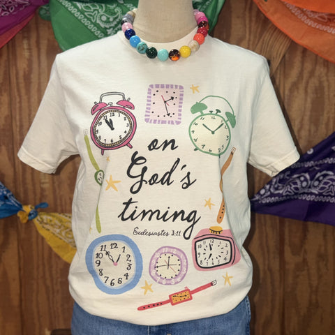 Women's On God's Timing Ecclesiastes 3:11 Graphic Tee