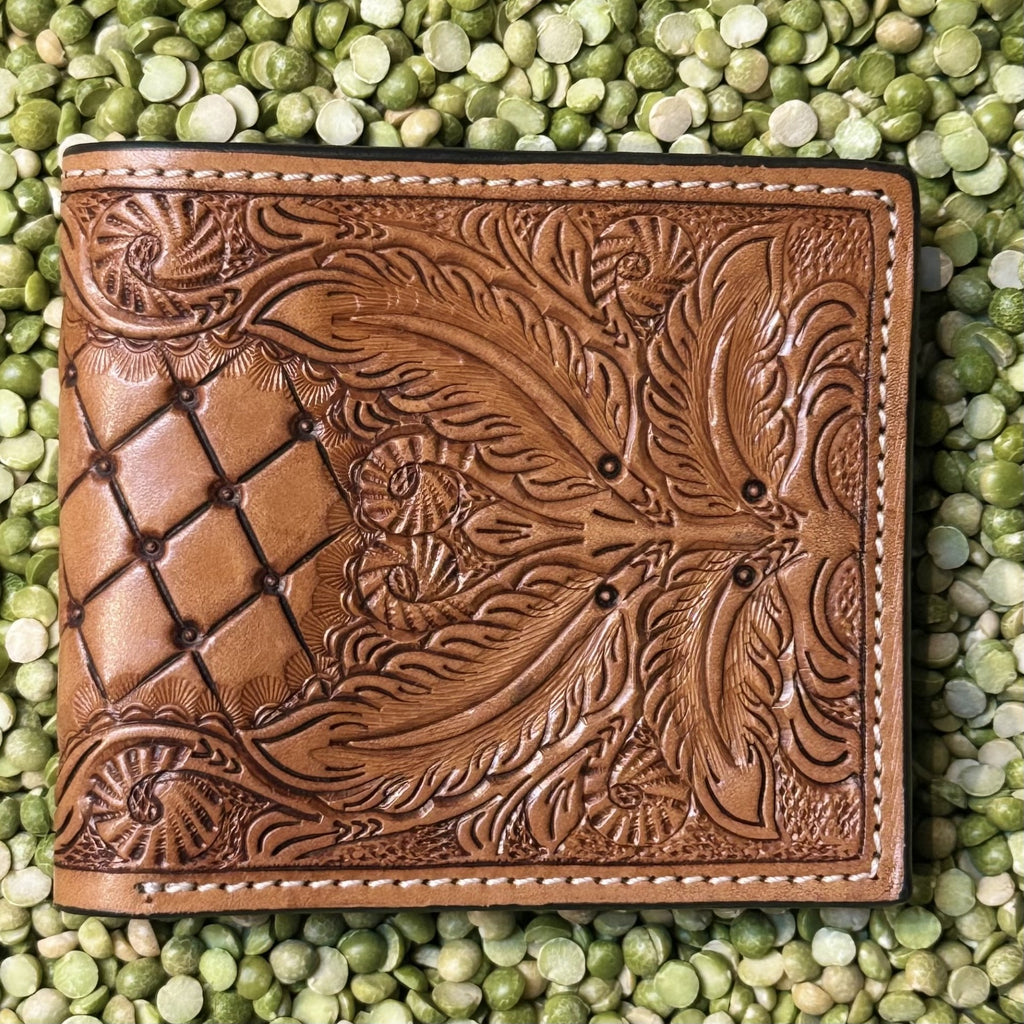 Men's Bifold Tooled Leather Wallet