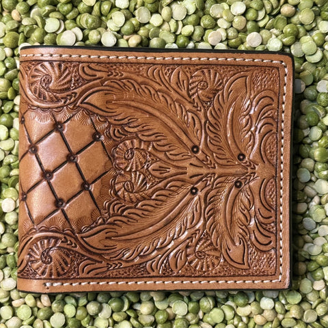 Men's Bifold Tooled Leather Wallet