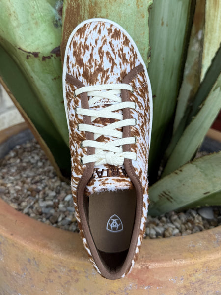 Women's Cowhide Print Platform Sneaker