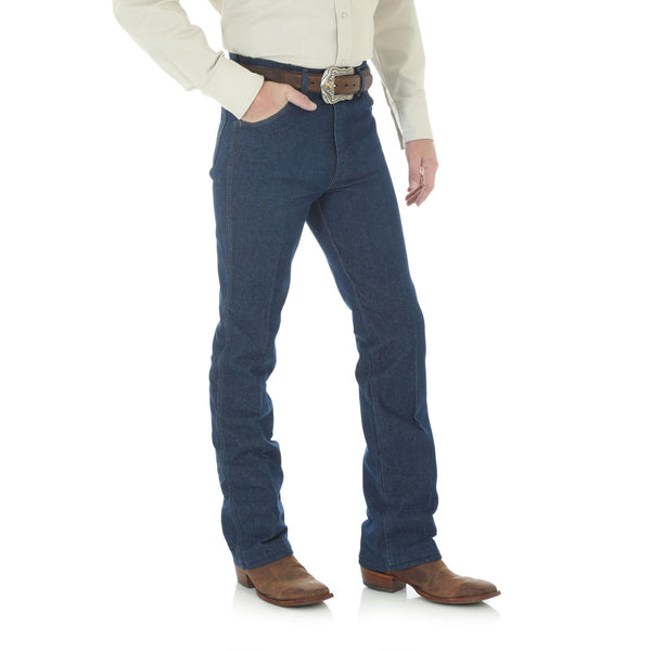Men's Wrangler Cowboy Cut Rigid Slim Fit Blue Boot Jean - 935NAV