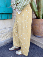 Women's Butterscotch Polka Dot Barrel Wide Leg Pants