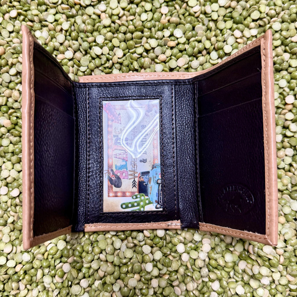 Men's Trifold Tooled Overlay Wallet
