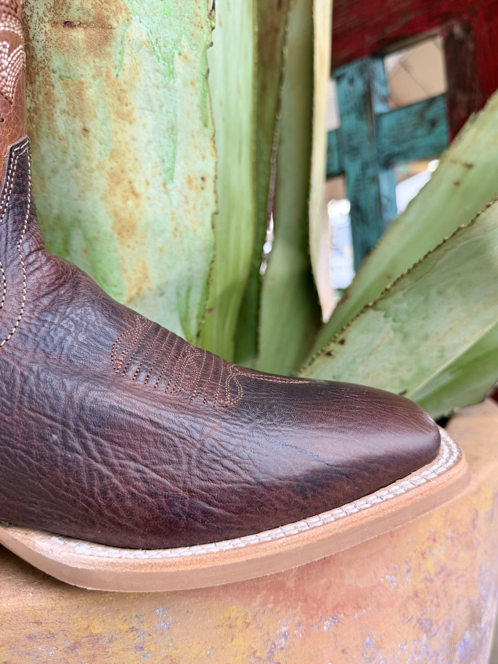 Men's Ariat Chocolate & Tan Square Toe Western Boots