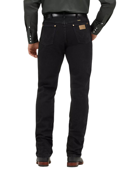 Men's black Wrangler Cowboy Cut Original Fit jean with classic five pocket styling and bootcut leg — Blair's Western Wear Marble Falls TX"