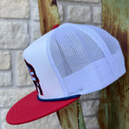 Men's Red Dirt Hat American Flag Buffalo Mesh Cap