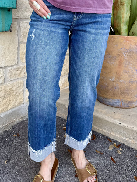 Ladies Boyfriend Cuff Jeans - LV1461