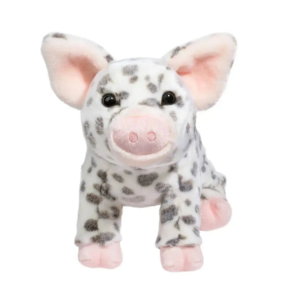 Pink & Gray Spotted Adorable & Cuddly Soft Stuffed Pauline Pig - Blair's