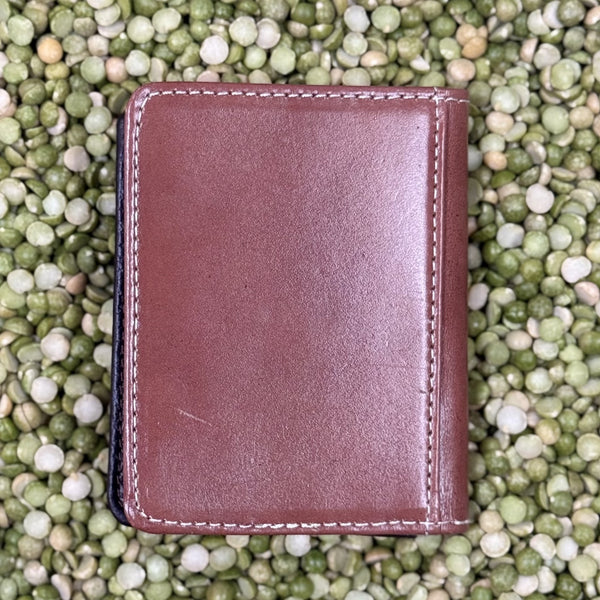 Men's Bifold M&F Smooth Leather Whip Stitch Flip Wallet
