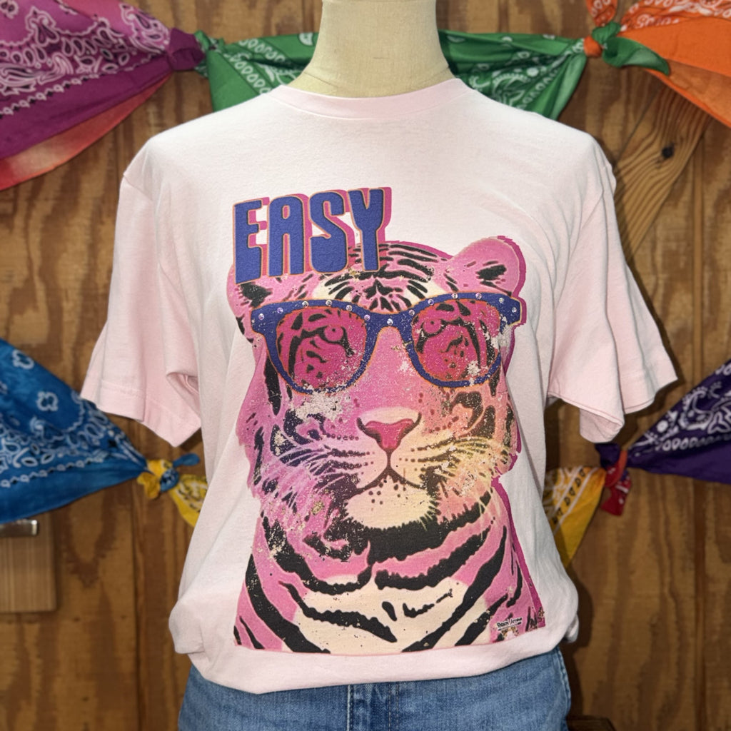 Women's Easy Tiger Cool Cat Graphic Tee