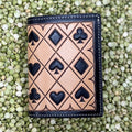 Men's Card Suits Trifold Checkbook Wallet