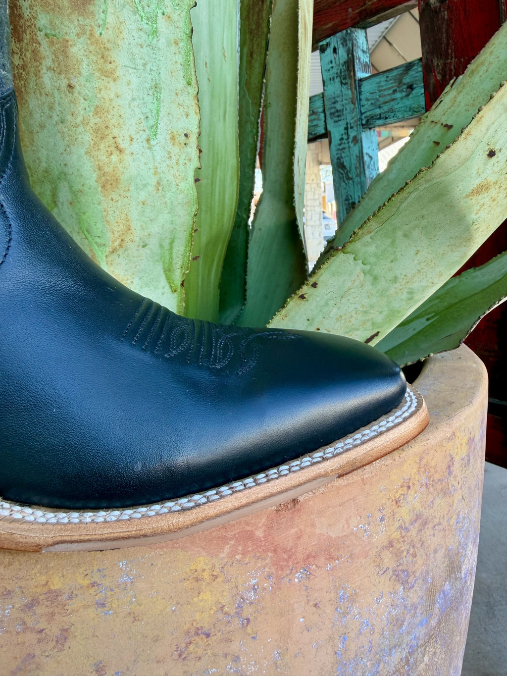 Men's R. Watson Black & Charcoal Square Toe Western Boots