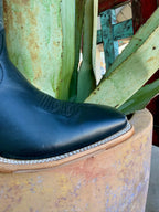 Men's R. Watson Black & Charcoal Square Toe Western Boots