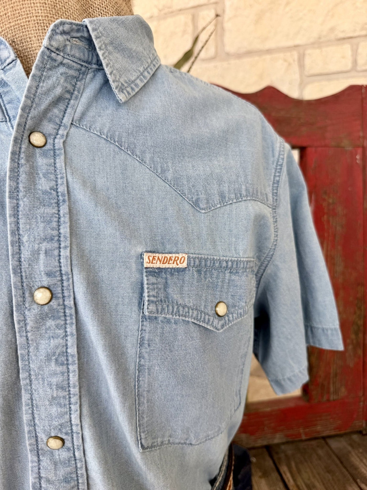 Men's Sendero Chambray Denim Short Sleeve Shirt