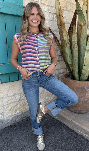 Women's Stripe Sweater Vest