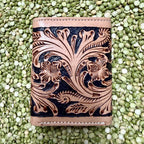 Men's Trifold Tooled Overlay Wallet