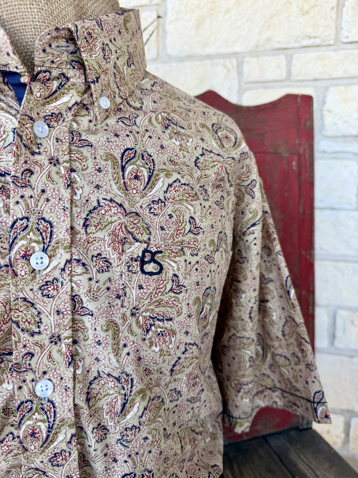 Men's Panhandle Slim Western Paisley Short Sleeve Shirt