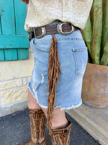 Ladies Fringe Skirt - DSK074-CAW