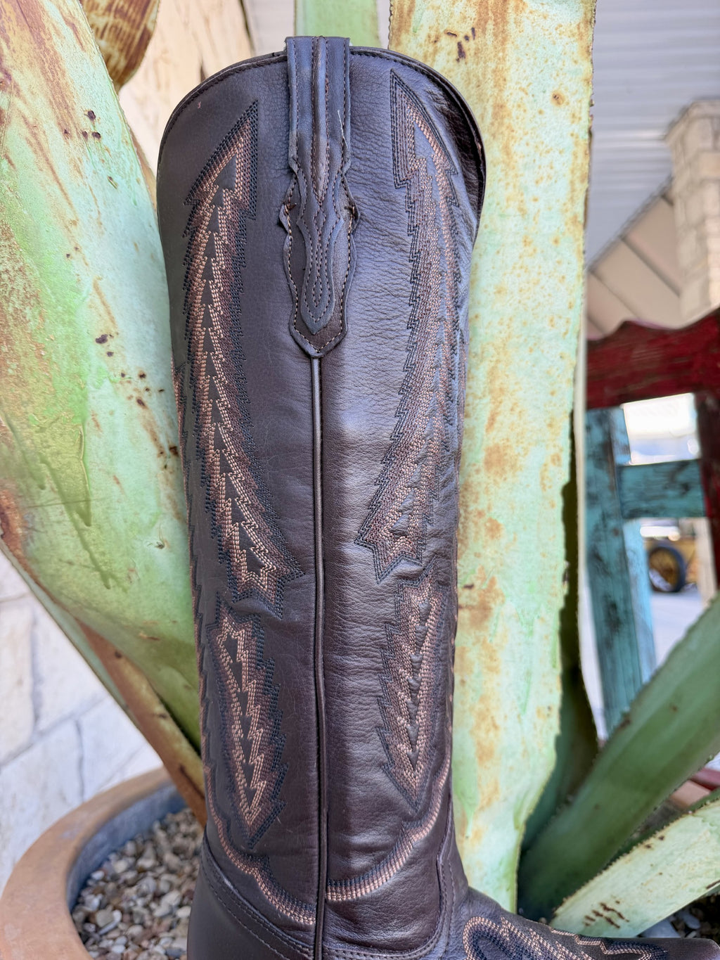 Women's Corral Dark Chocolate Tall Zip Western Boots
