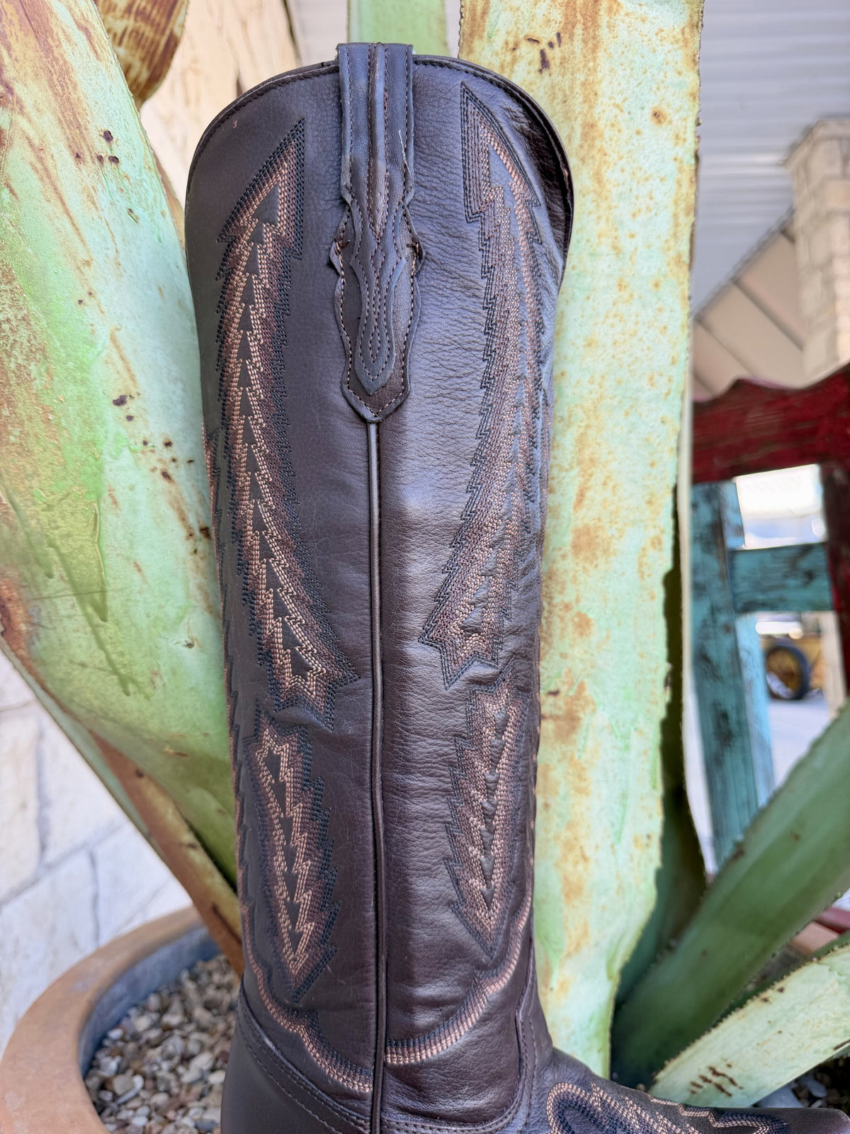 Women's Corral Dark Chocolate Tall Zip Western Boots