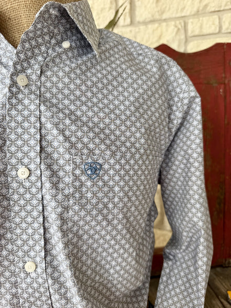 Men's Ariat Long Sleeve Circle Print Shirt