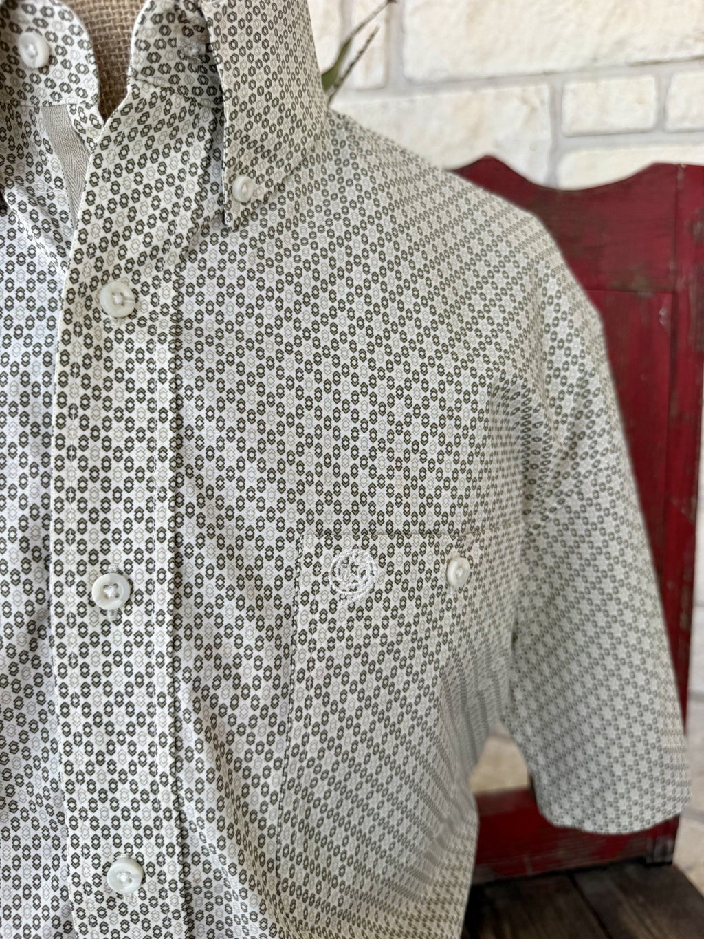 Men's Wrangler Short Sleeve Button-Up Shirt