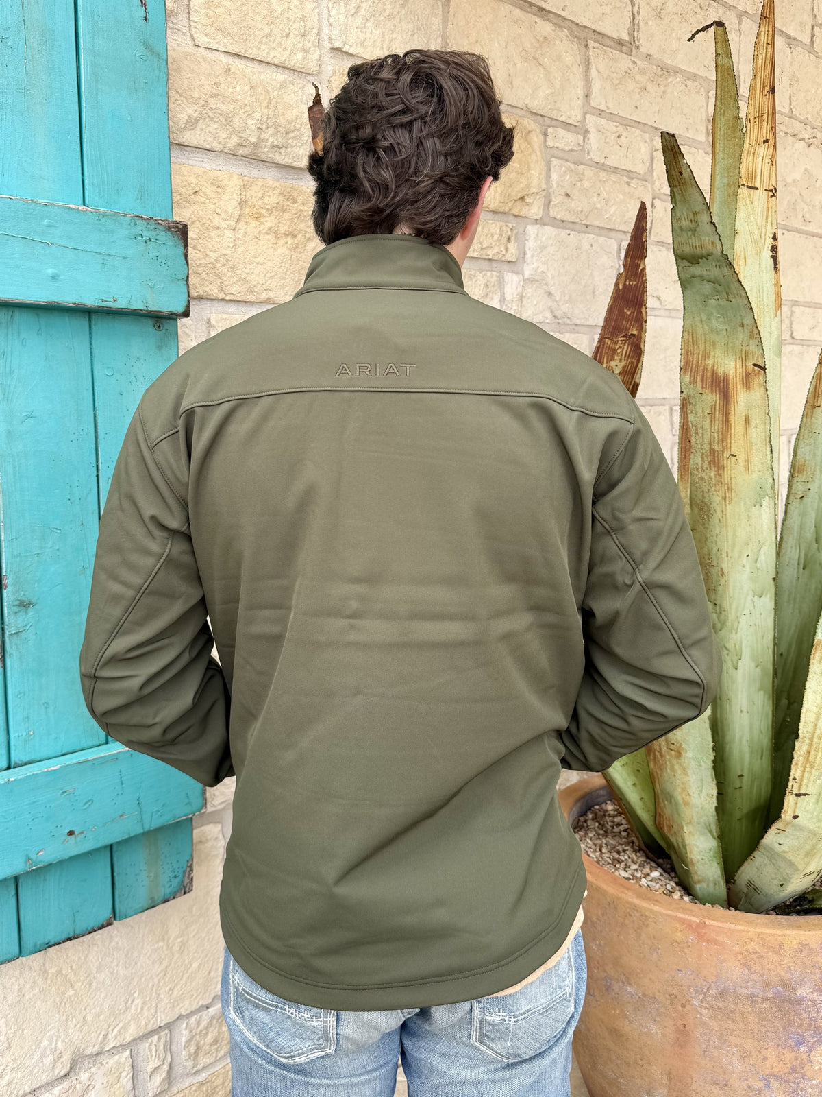 Men's Ariat Olive Softshell Jacket
