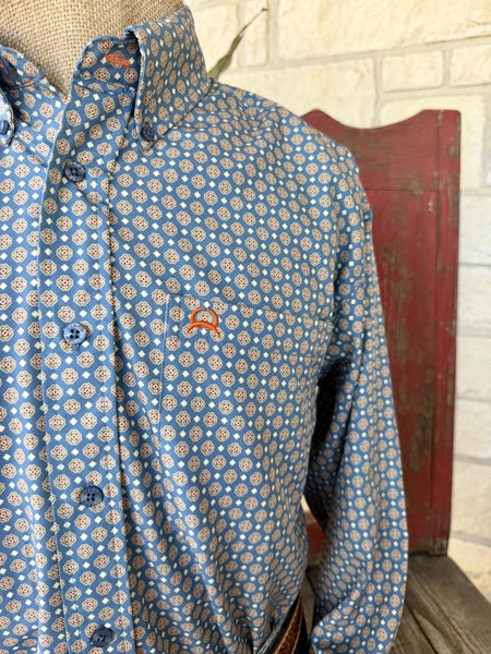 Men's Cinch Dusty Blue Button Down Shirt
