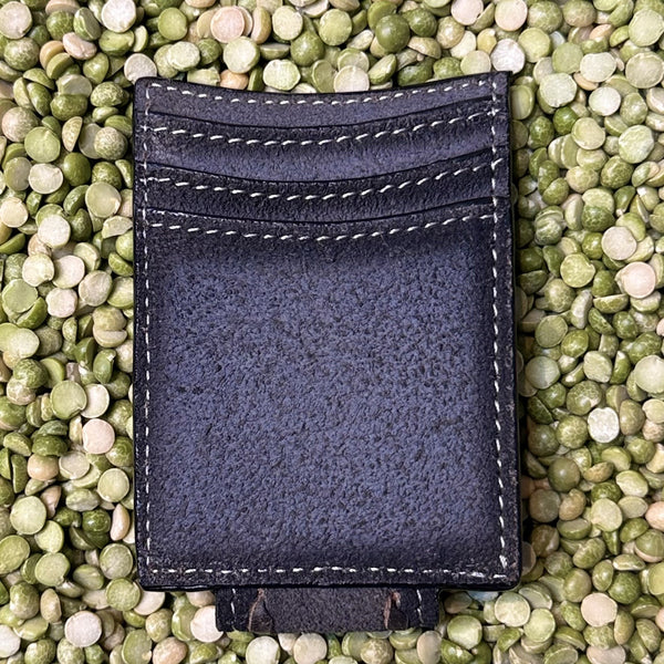 Men's Tooled Suede Money Clip Wallet
