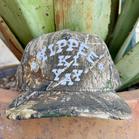 Men's Sendero brown camo Yippee Ki Yay embroidered cap — Blair's Western Wear Marble Falls TX
