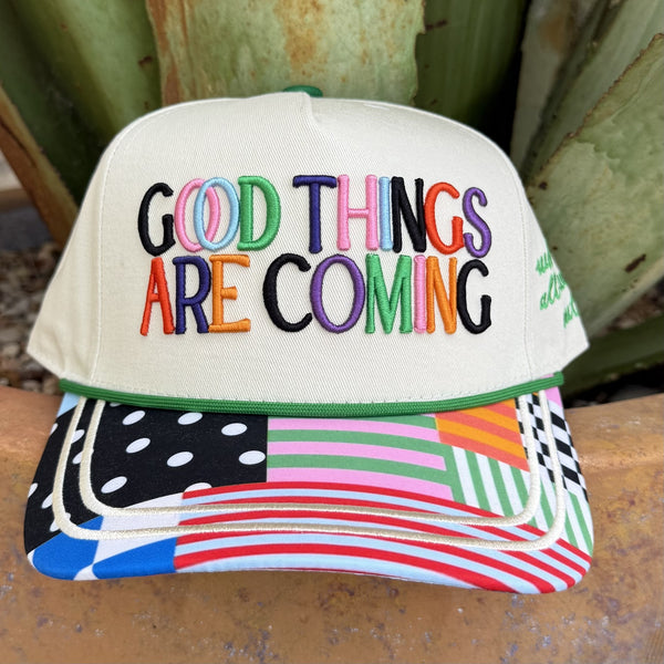 Women's Good Things Coming Embroidered Cap