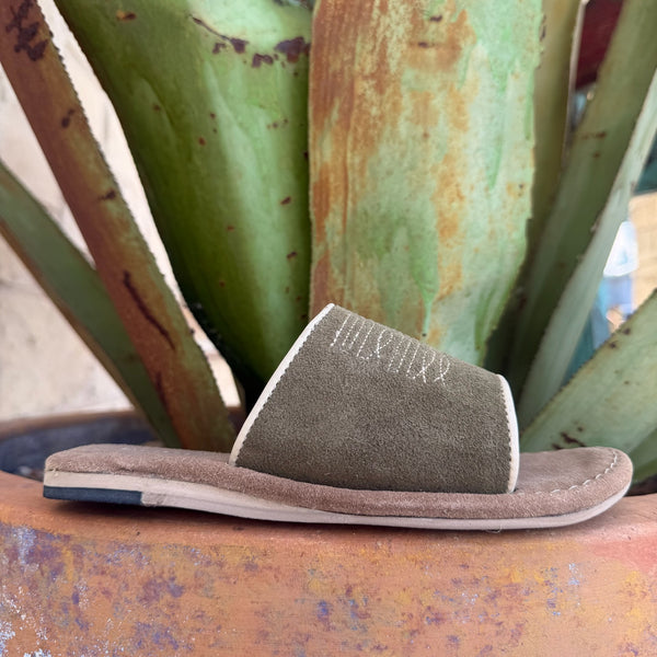 Women's Roper Olive Suede Slide Boot