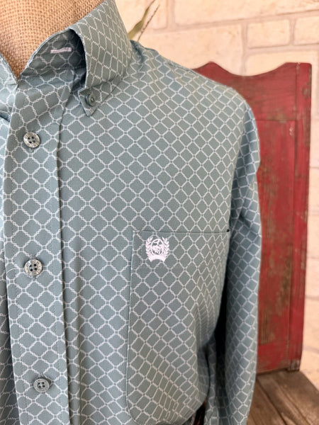 Men's Cinch Sage Long Sleeve Button-Up Shirt