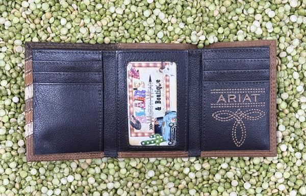Men's Ariat Chevron Inlay Trifold Wallet