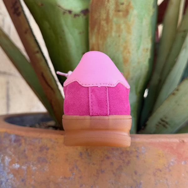 Women's Steve Madden Hot Pink 2-Tone Tennis Sneaker