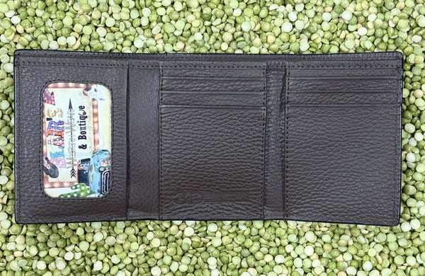 Men's Card Suits Trifold Checkbook Wallet