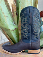 Men's Tony Lama Dark Chocolate Shark Square Toe Western Boots