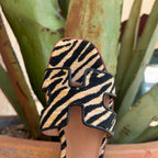 Women's Steve Madden Brown/Natural Zebra Slide