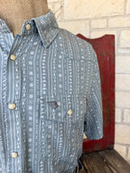 Men's Burlebo Short Sleeve Snap Western Print Shirt