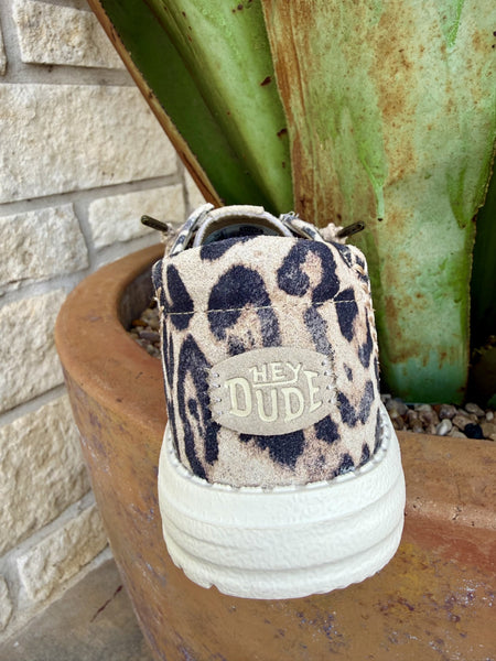 Women's Tan and Black Leopard Suede Slip-On Shoe