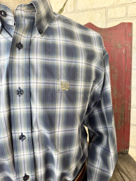 Men's Cinch Plaid Button Down Long Sleeve Shirt